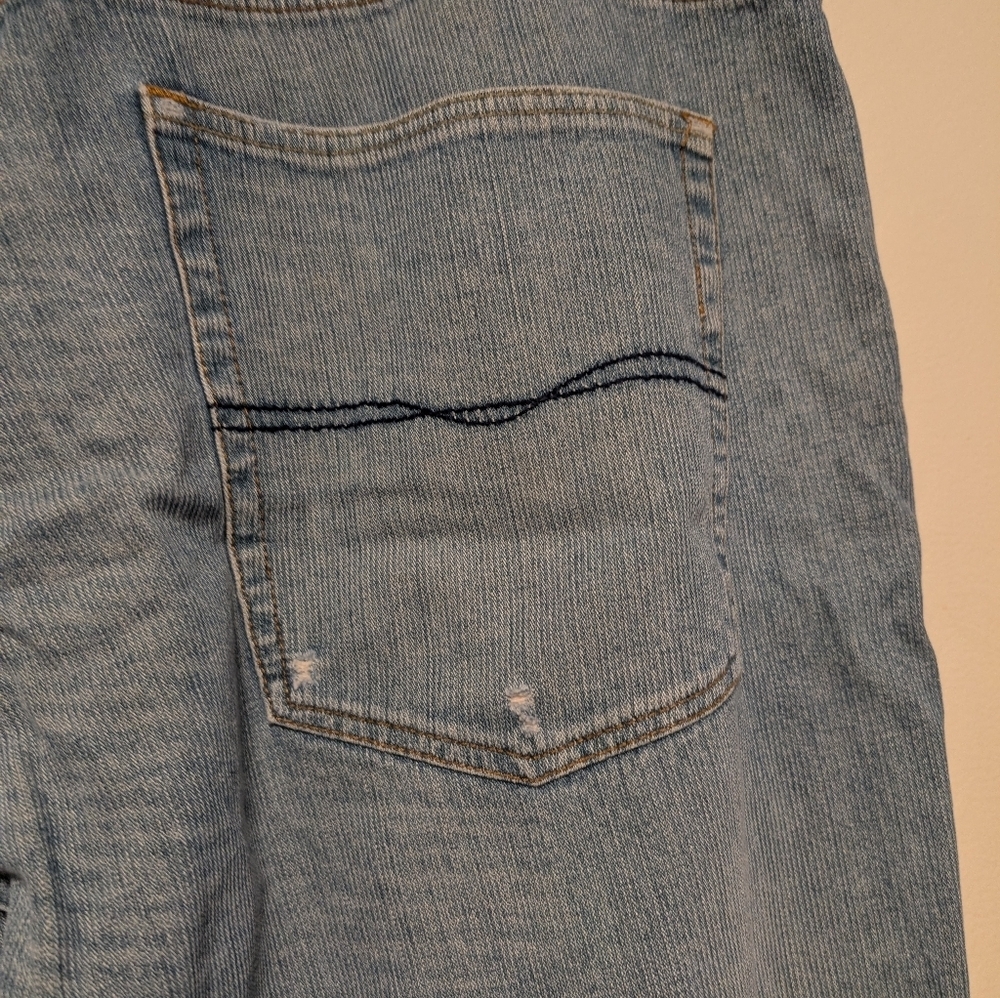 Pepe Jeans London Light Wash Relaxed Fit Denim Raw Hem Size 44 - Picture 15 of 16